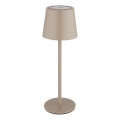 Globo 58482S-LED Zatemnitvena zunanja polnilna namizna svetilka na dotik VAN. 12W/5V 2200mAh IP44 krem