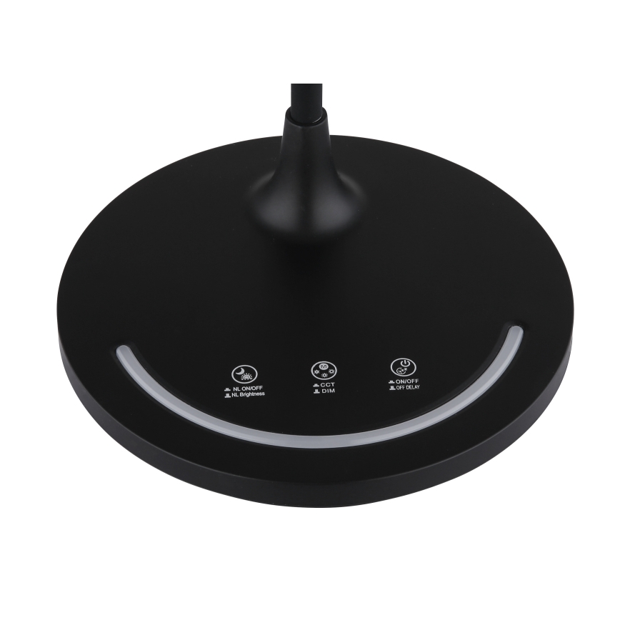 Globo - LED Zatemnitvena fleksibilna namizna svetilka na dotik LED/12W/230V 3000/4000/6500K CRI 90 črna