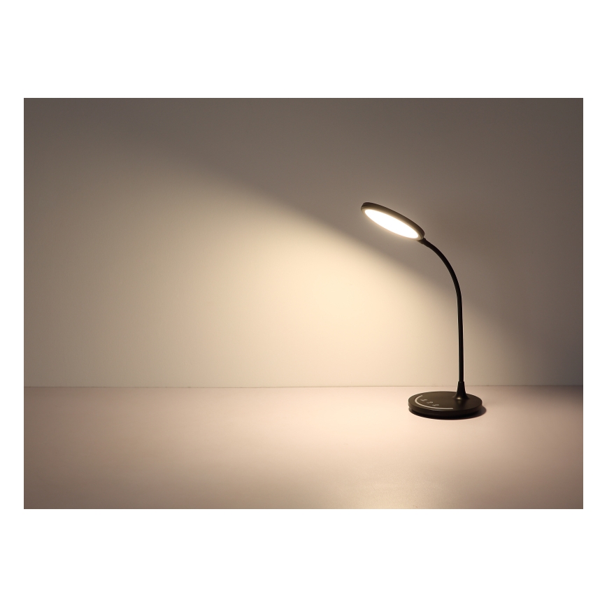 Globo - LED Zatemnitvena fleksibilna namizna svetilka na dotik LED/12W/230V 3000/4000/6500K CRI 90 črna