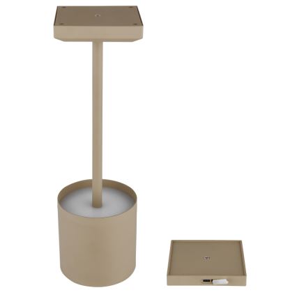 Globo - LED zatemnjevalna namizna svetilka z upravljanjem na dotik, polnilna, LED/1,5W/5V 2200 mAh bež