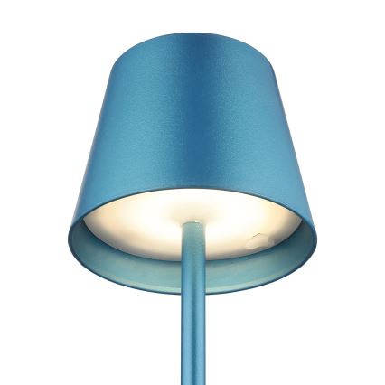 Globo - LED zatemnjevalna polnilna zunanja namizna svetilka s upravljanjem na dotik 3 v 1 LED/3W/5V 3000/4000/5000K IP54 1800 mAh modra