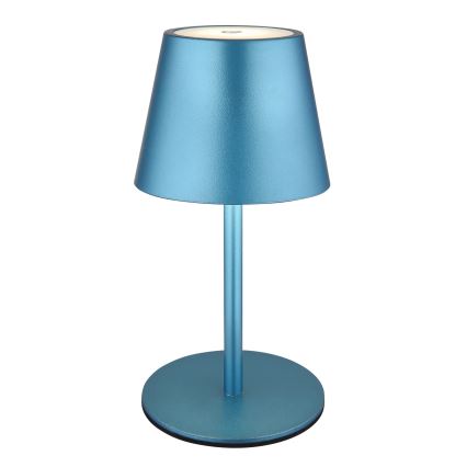 Globo - LED zatemnjevalna polnilna zunanja namizna svetilka s upravljanjem na dotik 3 v 1 LED/3W/5V 3000/4000/5000K IP54 1800 mAh modra