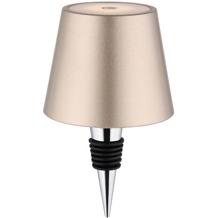 Globo - LED zatemnjevalna polnilna zunanja namizna svetilka 3 v 1, upravljanje na dotik, LED/3W/5V 3000/4000/5000K IP54 1800 mAh medenina