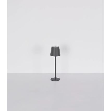 Globo - LED zatemnjevalna zunanja namizna svetilka na dotik, polnilna, 3 v 1, LED/3W/5V, 3000/4000/5000K, IP54, 1800 mAh, siva