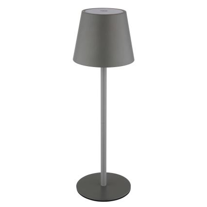 Globo - LED zatemnjevalna zunanja namizna svetilka na dotik, polnilna, 3 v 1, LED/3W/5V, 3000/4000/5000K, IP54, 1800 mAh, siva