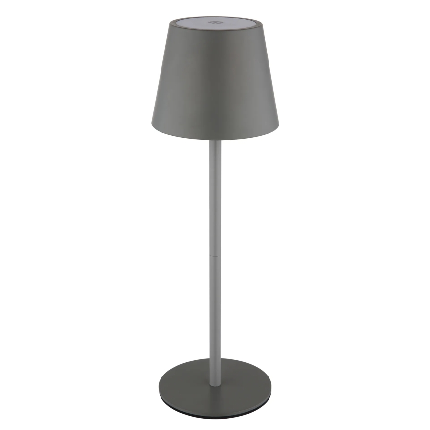 Globo - LED zatemnjevalna zunanja namizna svetilka na dotik, polnilna, 3 v 1, LED/3W/5V, 3000/4000/5000K, IP54, 1800 mAh, siva