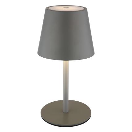 Globo - LED zatemnjevalna zunanja namizna svetilka na dotik, polnilna, 3 v 1, LED/3W/5V, 3000/4000/5000K, IP54, 1800 mAh, siva