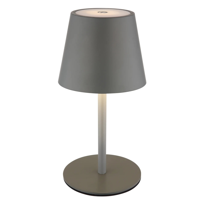 Globo - LED zatemnjevalna zunanja namizna svetilka na dotik, polnilna, 3 v 1, LED/3W/5V, 3000/4000/5000K, IP54, 1800 mAh, siva