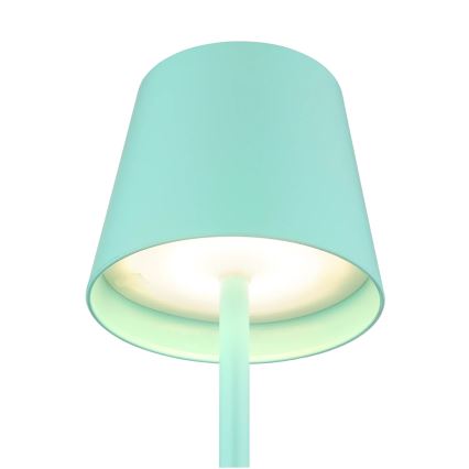 Globo - LED zatemnjevalna, na dotik upravljana, polnilna zunanja namizna svetilka 3v1 LED/3W/5V 3000/4000/5000K IP54 1800 mAh mentolno zelena