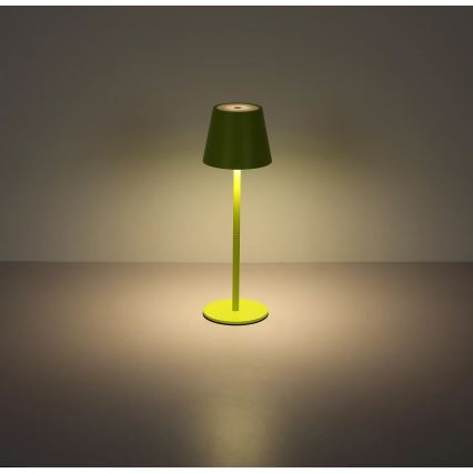 Globo - LED zatemnjevalna polnilna zunanja namizna svetilka na dotik 3v1 LED/3W/5V 3000/4000/5000K IP54 1800 mAh zelena