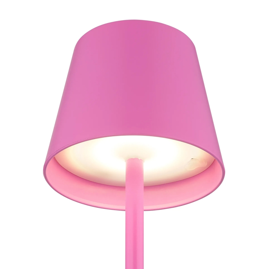 Globo - LED s prilagodljivo svetlostjo in upravljanjem na dotik, polnilna zunanja namizna svetilka 3 v 1 LED/3W/5V 3000/4000/5000K IP54 1800 mAh rožnata
