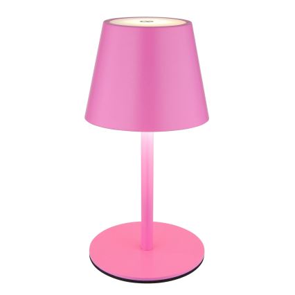 Globo - LED s prilagodljivo svetlostjo in upravljanjem na dotik, polnilna zunanja namizna svetilka 3 v 1 LED/3W/5V 3000/4000/5000K IP54 1800 mAh rožnata