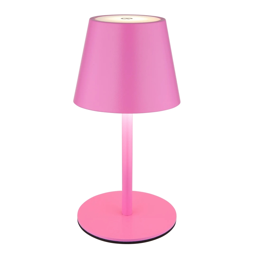 Globo - LED s prilagodljivo svetlostjo in upravljanjem na dotik, polnilna zunanja namizna svetilka 3 v 1 LED/3W/5V 3000/4000/5000K IP54 1800 mAh rožnata