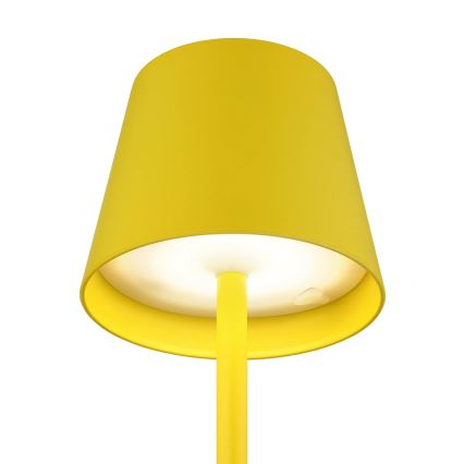 Globo - zatemnjevalna LED polnilna zunanja namizna svetilka 3v1 LED/3W/5V 3000/4000/5000K IP54 1800 mAh rumena