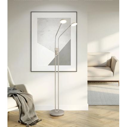 Globo - LED zatemnjiva talna svetilka 2xLED/6,5W/230V 2700/3350/4000K bež