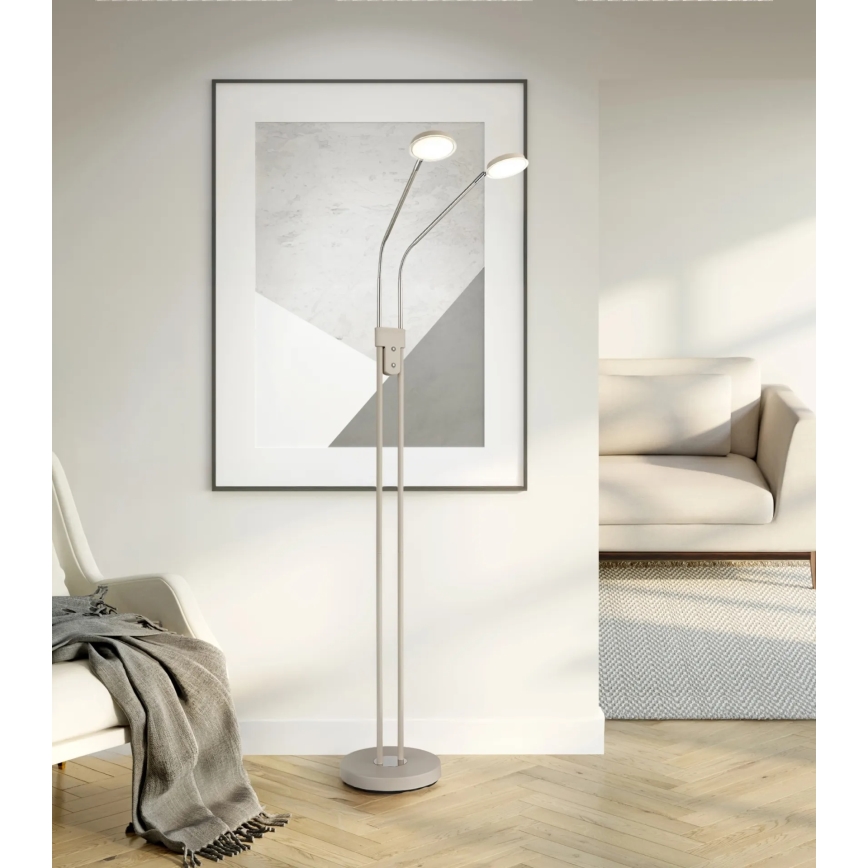 Globo - LED zatemnjiva talna svetilka 2xLED/6,5W/230V 2700/3350/4000K bež