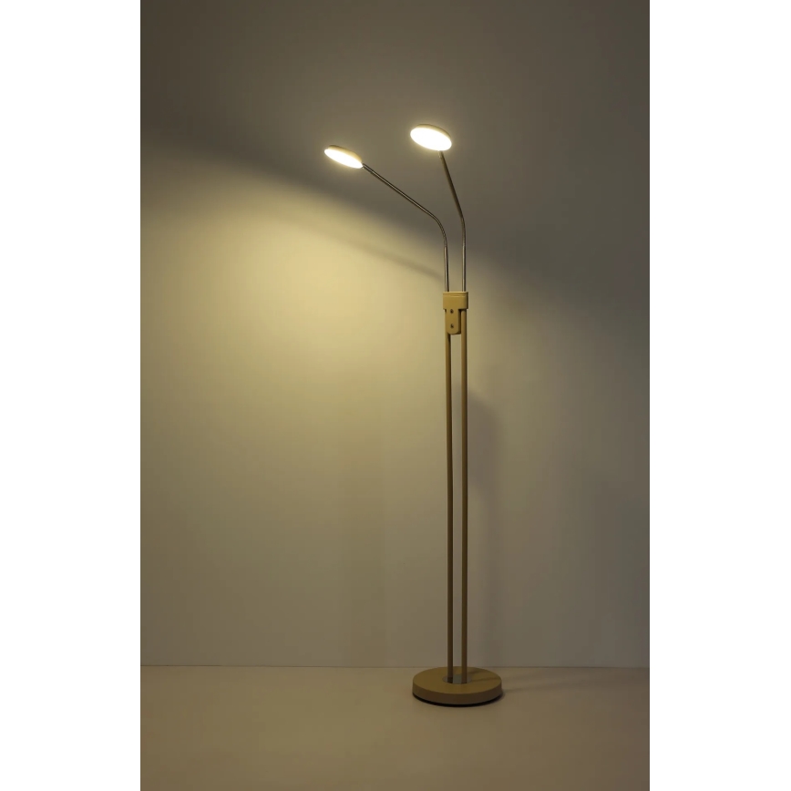 Globo - LED zatemnjiva talna svetilka 2xLED/6,5W/230V 2700/3350/4000K bež