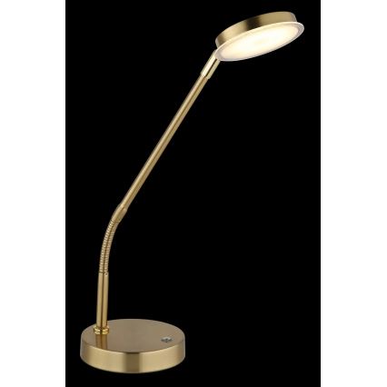 Globo - LED namizna svetilka na dotik z zatemnitvijo LED/6,5W/230V 2700/3350/4000K mesing