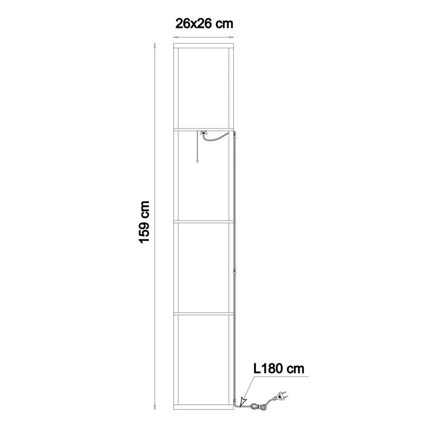 Globo - Stoječa svetilka 1xE27/60W/230V črna