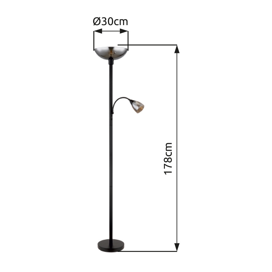 Globo - Talna svetilka 1xE27/60W/230V + 1xE14/40W