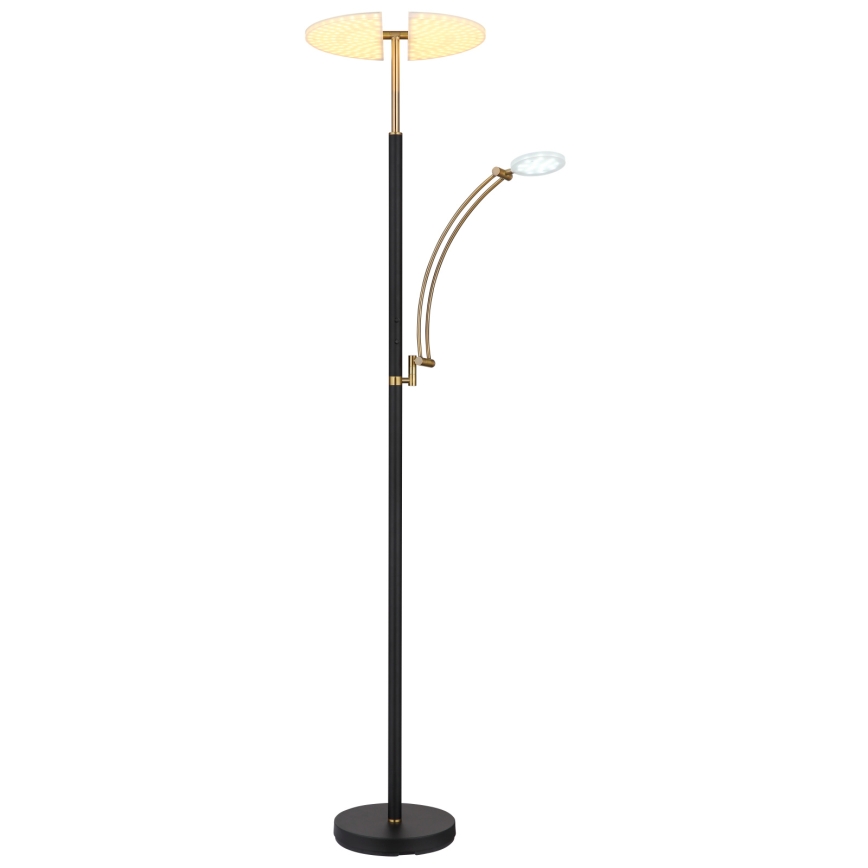 Globo - zatemnjevalna LED stoječa svetilka LED/40W/230V + LED/5,5W 2700/4000/6000K črna
