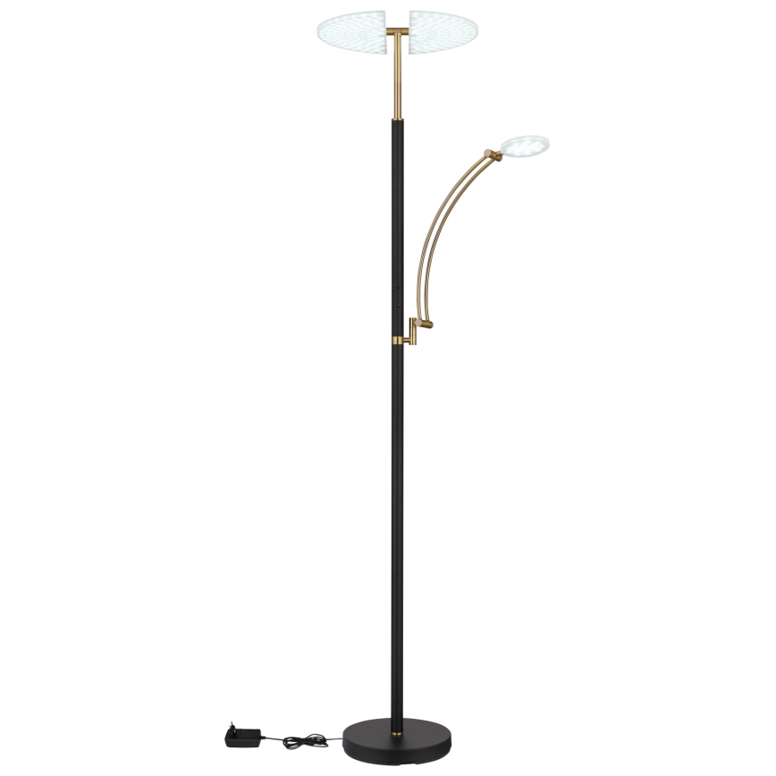Globo - zatemnjevalna LED stoječa svetilka LED/40W/230V + LED/5,5W 2700/4000/6000K črna
