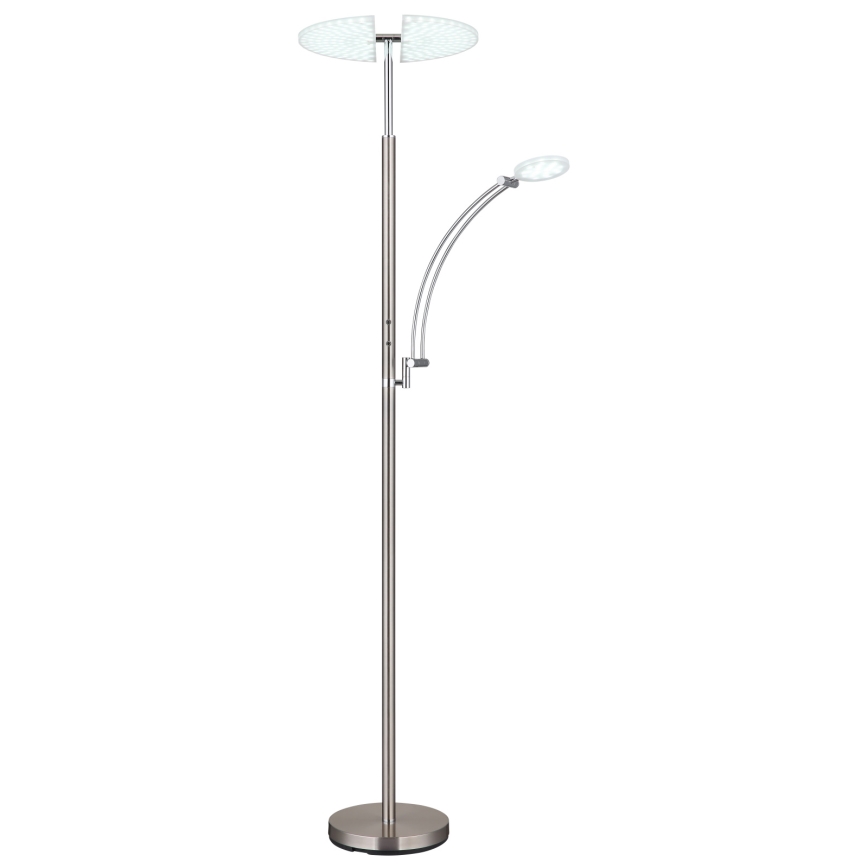Globo - LED stoječa svetilka z zatemnjevanjem, LED/40W/230V + LED/5,5W, 2700/4000/6000K, mat krom
