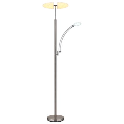 Globo - LED stoječa svetilka z zatemnjevanjem, LED/40W/230V + LED/5,5W, 2700/4000/6000K, mat krom
