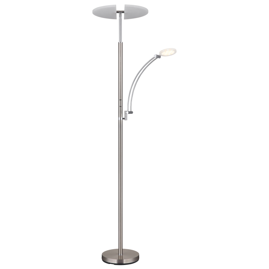 Globo - LED stoječa svetilka z zatemnjevanjem, LED/40W/230V + LED/5,5W, 2700/4000/6000K, mat krom