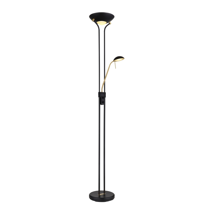 Globo - LED nastavljiva stoječa svetilka LED/20W/230V + LED/5,5W 3000K črna/zlata