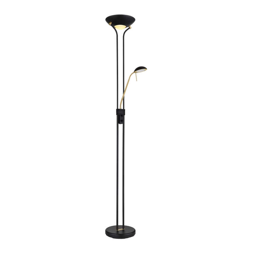 Globo - LED nastavljiva stoječa svetilka LED/20W/230V + LED/5,5W 3000K črna/zlata