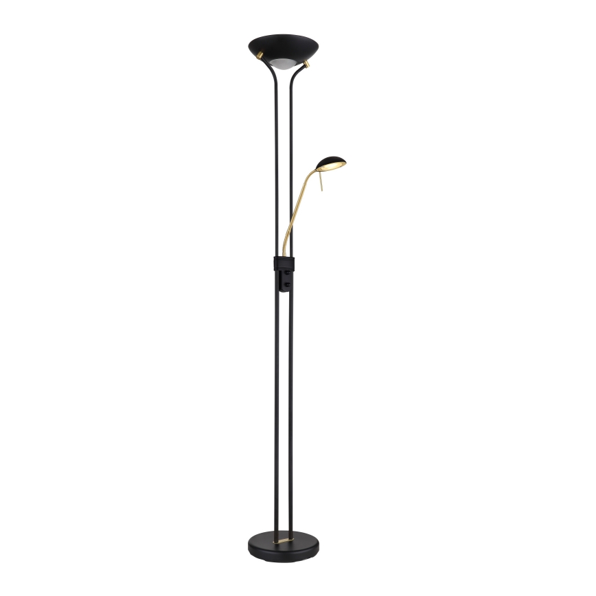 Globo - LED nastavljiva stoječa svetilka LED/20W/230V + LED/5,5W 3000K črna/zlata