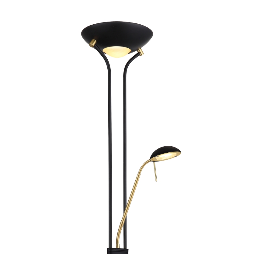 Globo - LED nastavljiva stoječa svetilka LED/20W/230V + LED/5,5W 3000K črna/zlata