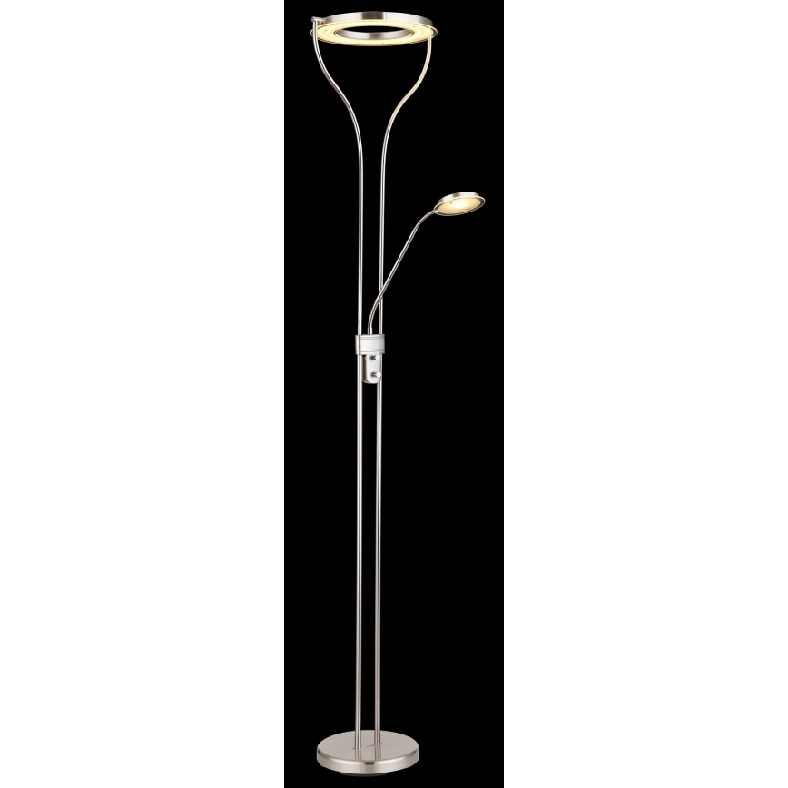 Globo - LED zatemnjevalna stoječa svetilka LED/20W/230V + LED/4W 3000K matni krom