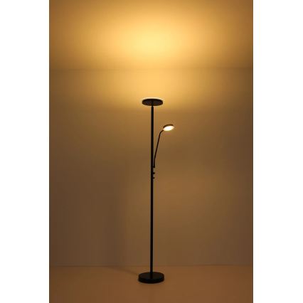 Globo - Zatemnjiva LED stoječa svetilka LED/18,5W/230V + LED/4,5W 3000K črna