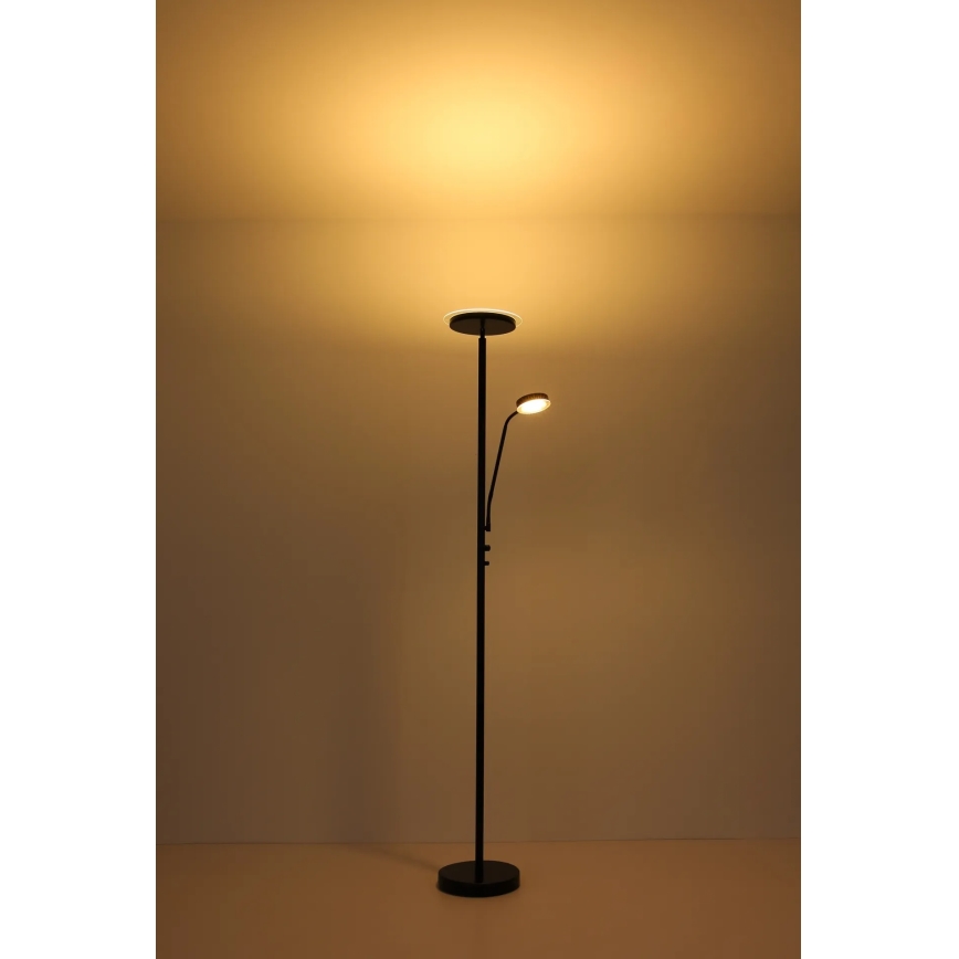Globo - Zatemnjiva LED stoječa svetilka LED/18,5W/230V + LED/4,5W 3000K črna