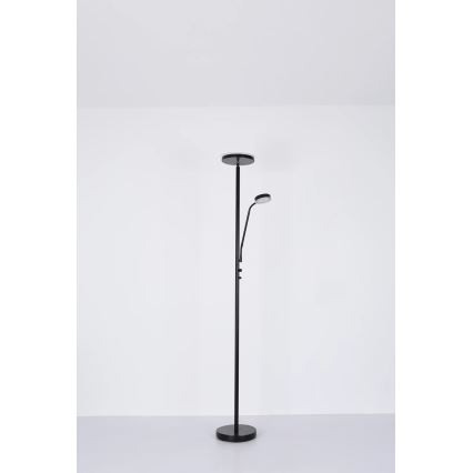 Globo - Zatemnjiva LED stoječa svetilka LED/18,5W/230V + LED/4,5W 3000K črna
