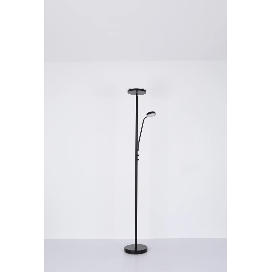 Globo - Zatemnjiva LED stoječa svetilka LED/18,5W/230V + LED/4,5W 3000K črna
