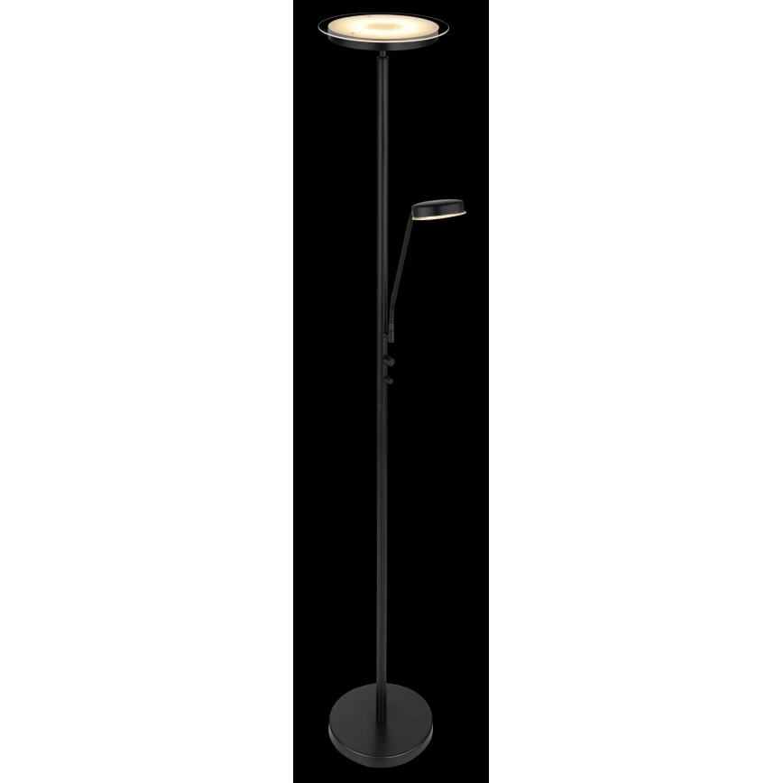 Globo - Zatemnjiva LED stoječa svetilka LED/18,5W/230V + LED/4,5W 3000K črna
