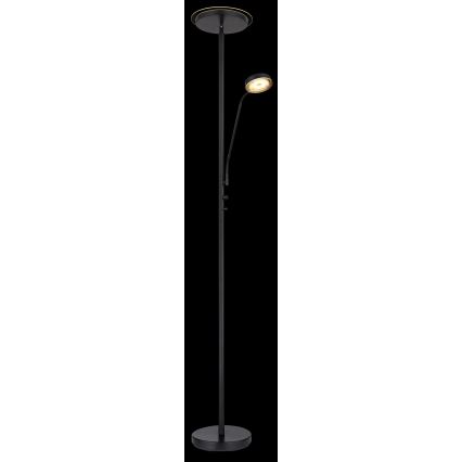 Globo - Zatemnjiva LED stoječa svetilka LED/18,5W/230V + LED/4,5W 3000K črna