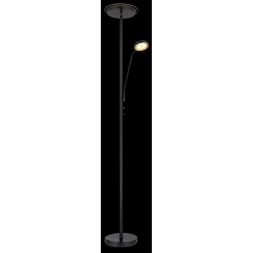 Globo - Zatemnjiva LED stoječa svetilka LED/18,5W/230V + LED/4,5W 3000K črna