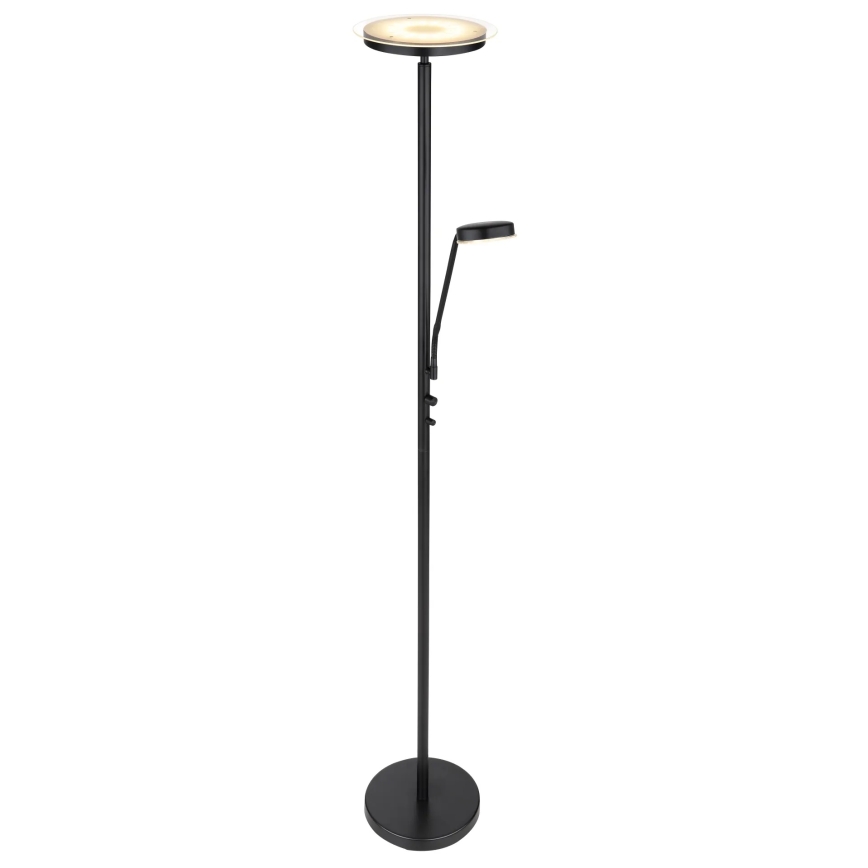 Globo - Zatemnjiva LED stoječa svetilka LED/18,5W/230V + LED/4,5W 3000K črna