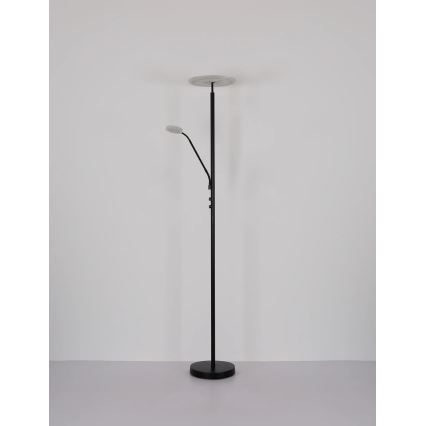Globo - LED zatemnjevalna stoječa svetilka LED/28W/230V + LED/5W 3000K črna