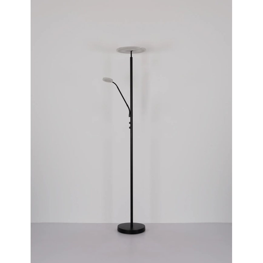 Globo - LED zatemnjevalna stoječa svetilka LED/28W/230V + LED/5W 3000K črna