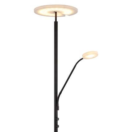 Globo - LED zatemnjevalna stoječa svetilka LED/28W/230V + LED/5W 3000K črna