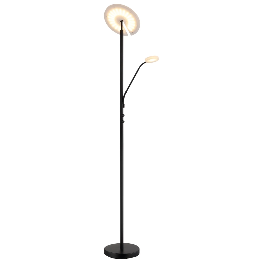 Globo - LED zatemnjevalna stoječa svetilka LED/28W/230V + LED/5W 3000K črna