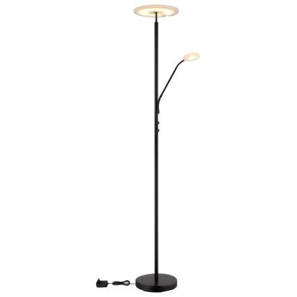 Globo - LED zatemnjevalna stoječa svetilka LED/28W/230V + LED/5W 3000K črna