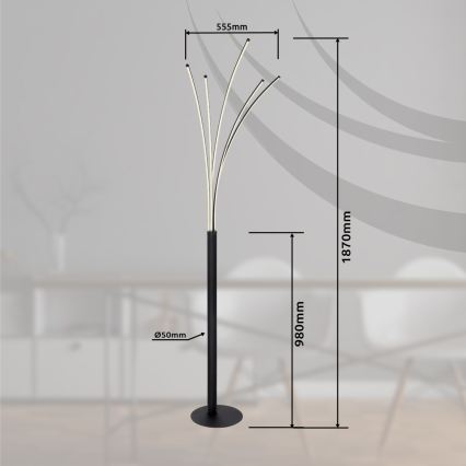 Globo - LED zatemnjiva stoječa svetilka LED/36W/230V 3000-6000K Wi-Fi Tuya + daljinski upravljalnik