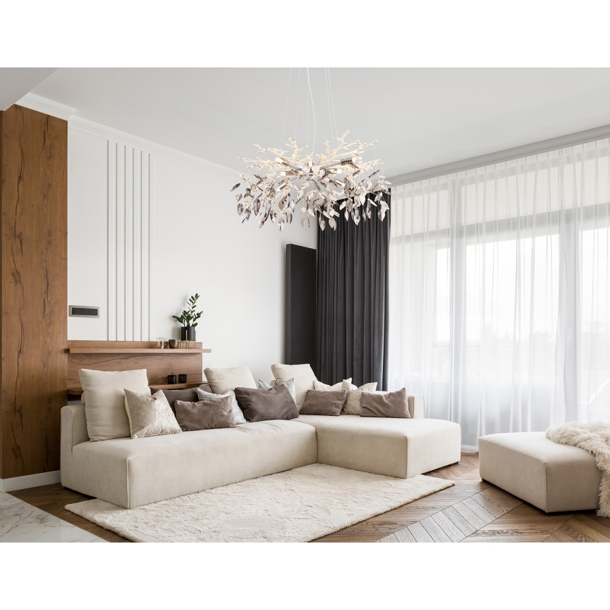 Globo - Lestenec na vrvici 8xG9/8W/230V pr. 61 cm sijajni krom