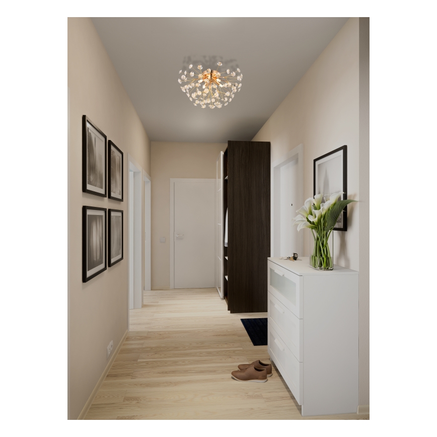 Globo - LED Stropna svetilka 4xG9/3,5W/230V pr. 45 cm zlata